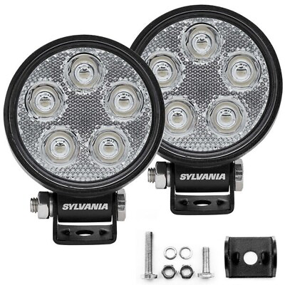 #ad Sylvania: 6000K Slim 3quot; Round LED Light Pod Spotlight 950 Raw Lumens 2 Pack $166.49