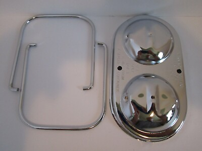 #ad CHROME GM MASTER CYLINDER COVER DUAL BAIL FITS CHEVY BUICK PONTIAC OLDS #9102 $12.99