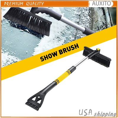 #ad Extendable Car Windshield Ice Snow Scraper Super Long Brass Metal Blade Brush $32.38