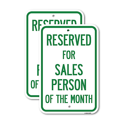#ad Reserved for Salesperson of the Month Heavy Gauge Aluminum Parking Sign $70.99