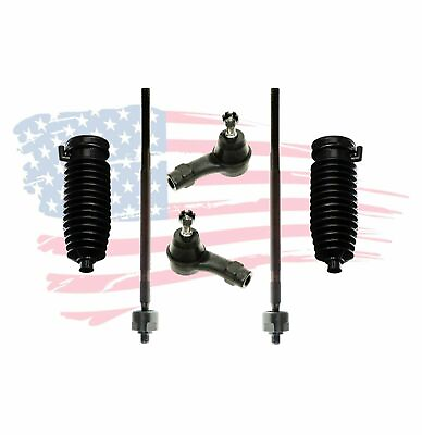 #ad 6 New pc Suspension Kit for Ford Focus 2000 2004 Tie Rod Ends amp; Bellow Boots $32.19
