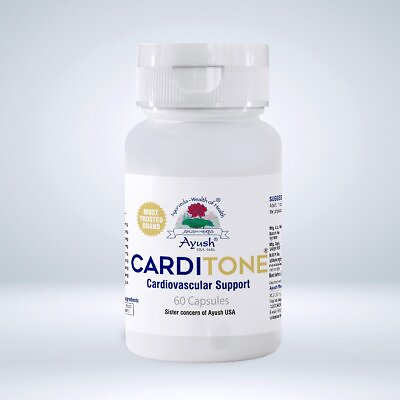 #ad Carditone Ayush Herbs 60 caplets New Label Same Formula $26.99