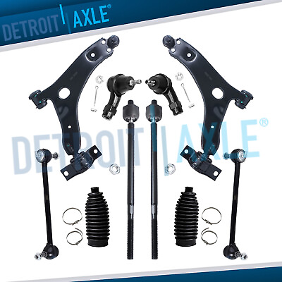 #ad 2006 Ford Focus New 10pc Front Lower Control Arms Inner Outer Tie Rods Sway Bars $114.85