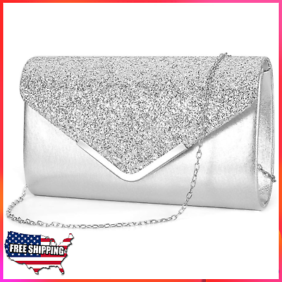 #ad Naimo Women#x27;s Sequin Evening Purse Wedding Party Clutch Bag $9.97