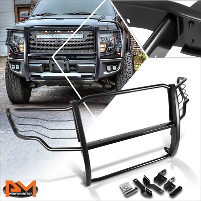 #ad For 09 14 Ford F150 Pickup Front Bumper Brush Grill Guard Protector Coated Black $266.89