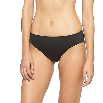 #ad Women#x27;s Full Coverage Hipster Bikini Bottom Clean Water Black bathing suit $7.99