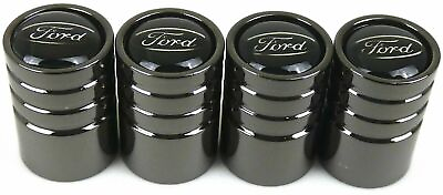 #ad 4x Ford Tire Valve Stem Caps For Car Truck Universal Fitting Metallic Black $7.59
