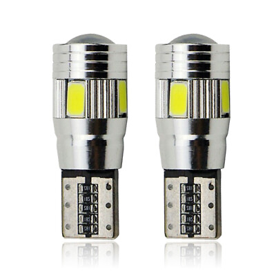 #ad 2X T10 W5W Error Free Canbus Projector 6SMD LED Car Parking Light Bulbs White $9.35
