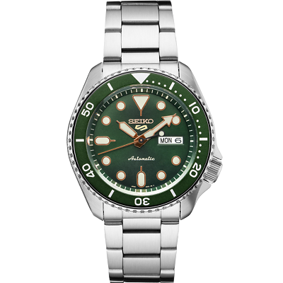 #ad Seiko 5 Sports Green Men#x27;s Automatic Watch Green Dial SRPD63 $169.99
