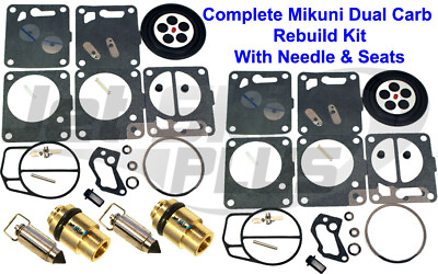 #ad SeaDoo Dual Mikuni Carburetor Rebuild Kit amp; Needle Seat Speedster 1995 1998 1999 $84.95
