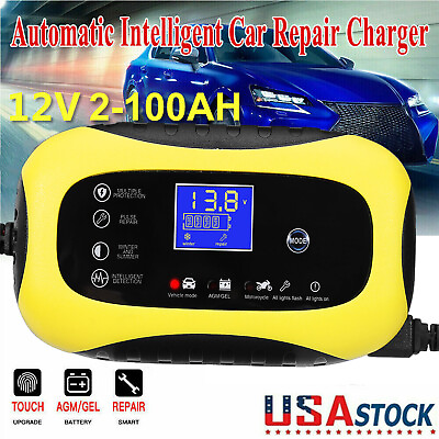 #ad #ad Smart Automatic Car Battery Charger 12V 6A Pulse Repair Starter Maintainer N8M3 $15.04
