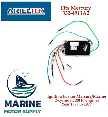 #ad Fits Mercury Mariner Outboard 2 Cylinder Switch Box CDI Power Pack 332 4911A2 20 $119.95