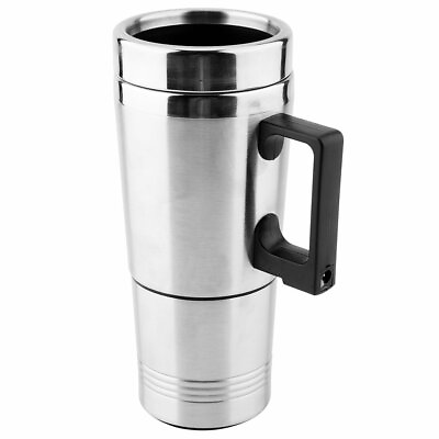 #ad Stainless Steel Car Electric Kettle Coffee Tea Thermos Water Heating Cup 12V $24.49