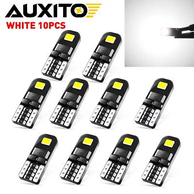 #ad 10x AUXITO T10 Wedge Led Interior light Bulbs 192 168 194 2825 6000K CANBUS W5W $7.99