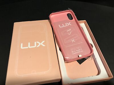 #ad LUX For iPhone 10 Battery Charging Case Cover Power Bank Charger PINK New Open $13.99