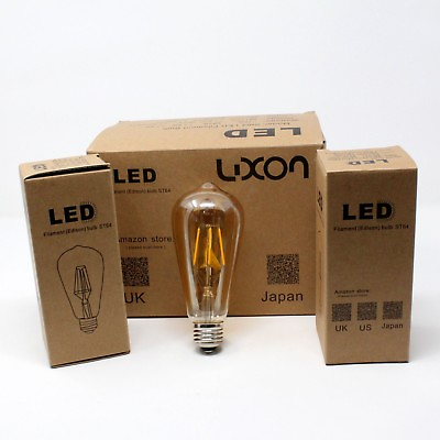 #ad LED Edison Bulbs of 6 Pack Filament Bulb ST64 4W 110V Color 2700k $23.40