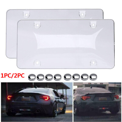 #ad US 2 Pcs License Plates Cover Clear Fits All Standard 6x12 Inches License Plates $18.99