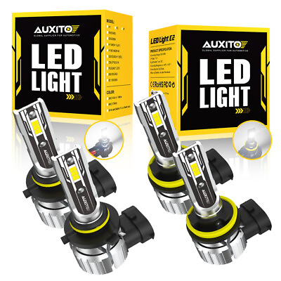 #ad 4X Auxito H11 9005 LED Headlight Bulbs High Low Beam Super Bright 48000lm E2 EOA $34.19