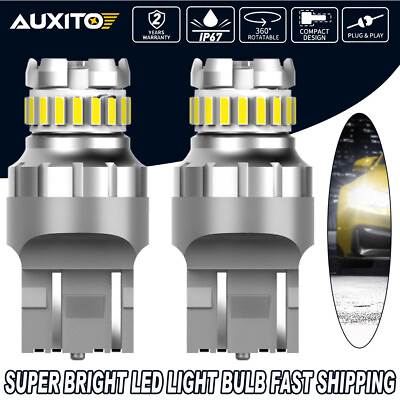 #ad 2X White 7443 7440 23SMD Led Light Bulbs Tail Brake Stop Backup Reverse T20 12V $11.92