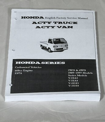 #ad Honda Kei Truck Van Acty Street HA3 660cc E07A Engine Service Shop Repair Manual $43.99