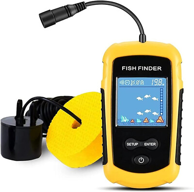 #ad Kayak Portable Fish Depth Finder Water Handheld Fish Finder Sonar Castable $38.69