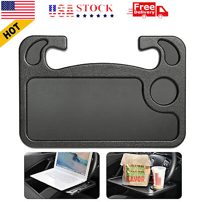 #ad Car Steering Wheel Tray Desk Two Sided For Laptop Drink Food Work Table Holder $13.95