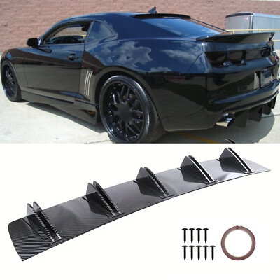 #ad Carbon Rear Diffuser Bumper 5 Fins Spoiler Lip Splitter For Chevrolet Camaro SS $44.95