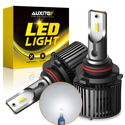 #ad AUXITO 2X 9005 HB3 LED Headlight Lamp Bulbs High Beam White Canbus Lights 6000K $20.09
