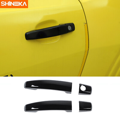 #ad 4x Side Door Handle Cover Trim Bezels For Chevrolet Camaro 2010 15 Glossy Black $20.99