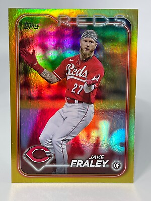 #ad 2024 Topps Series 1 JAKE FRALEY Cincinnati Reds #261 Gold Foil QTY $1.99