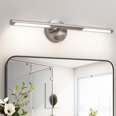 #ad Brushed Bathroom Light Fixtures Over Mirror 24 Inch 360° Rotatable LED Nickel $85.05