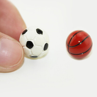 #ad 1:6 1:12 Dollhouse Miniature Sports Balls Soccer Footballs and Basketball De ZP C $1.73