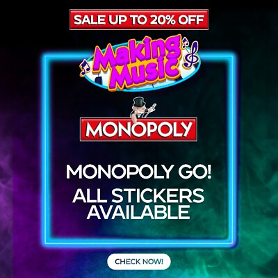 #ad Monopoly Go 1 5 STAR ⭐️⭐️⭐️⭐️ ⭐️ All Star Stickers AVAILABLE FAST DELIVERY $4.99