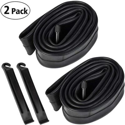 #ad 2PCS Bike Inner Tube 24x1.95 2.125 Bicycle Rubber Tire Interior W Tire Levers $9.99