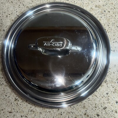#ad All Clad Stainless Steel D5 11quot; Outer 9quot; Inner Replacement Lid Only C5 $25.00