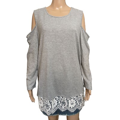 #ad Vince Camuto Grey Top Size 2X $22.00