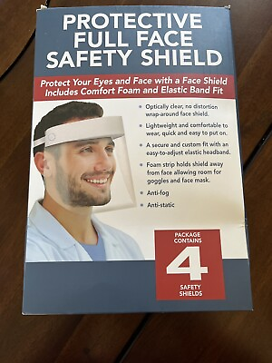 #ad Protective Full Face Safety Shield 4 Pack New $15.97