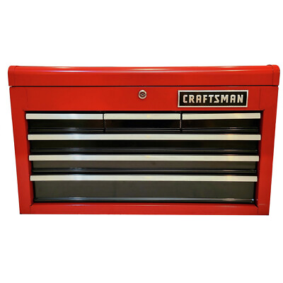Craftsman CMMT81563 26 in. 6 Drawer Tool Chest Red Black New $141.31