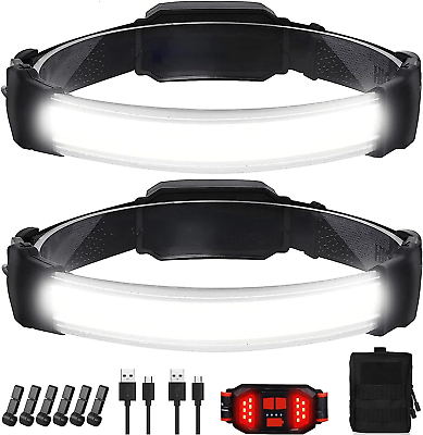 #ad Headlamp RechargeableUltra Bright Upgrade 1500 Lumens 6 Modes Head Lamp Led Rec $30.11