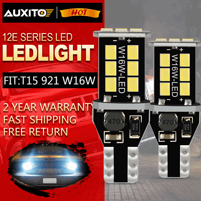 #ad 2X Canbus Error Free 921 912 T15 LED 2835 15SMD LED Backup Reverse Lights 6000K $7.35
