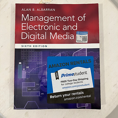 #ad Management of Electronic and Digital Media Sixth Edition by Alan B. Albarran TPB $19.49