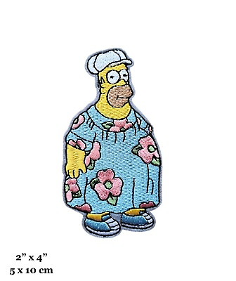 Homer Simpson Muumuu Hawaiian Dress The Simpsons Embroidered Iron On Patch $4.99