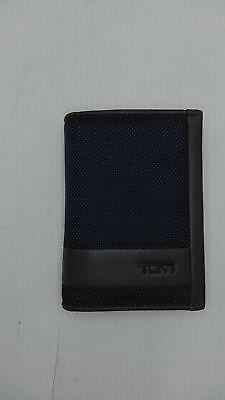 #ad Tumi Brand Card Case Wallet Navy Blue Open Box $80.99