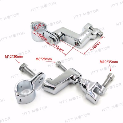 HTTMT 1.25#x27;#x27; engine guards FootPeg Mounts Clamp For Harley Replacement Chrome $39.85