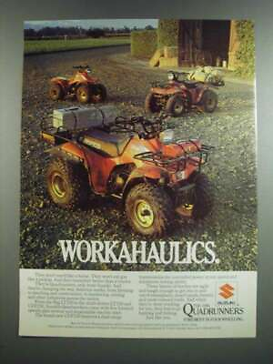 #ad #ad 1986 Suzuki LT250 LT230 and LT F230 ATV Ad Workahaulics $19.99