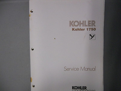 Kohler Generator Service Manual Kohler 1750 $39.99