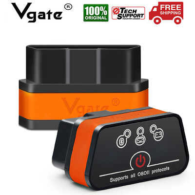 #ad New Vgate OBD2 Scanner iCar2 Bluetooth Diagnostic Tool Support All OBD Protocals $13.99