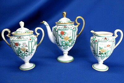 #ad HAND PAINTED NIPPON 3 PC FLORAL amp; GEOMETRIC TEASET $39.99