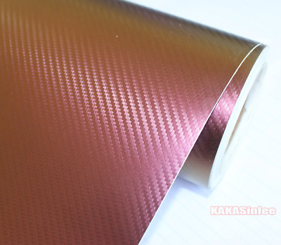 #ad 12quot; x 60quot; Car Wrap 3D Chameleon Carbon Fiber Vinyl Sticker Decal Gold Purple PVC $6.57