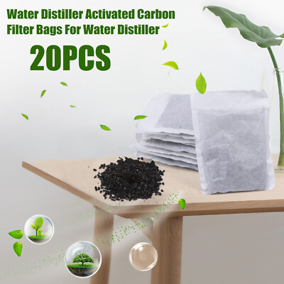 Activated Charcoal Carbon in 20 Bags Packs Filter For Water Distiller Purifier $17.96